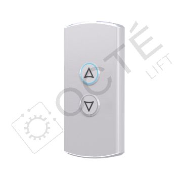 TOPAZ P boite palière inox brossé précâblée 2 boutons