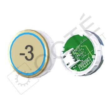 Bouton VENUS XL Braille Col. et fond ton or JST bleu -3