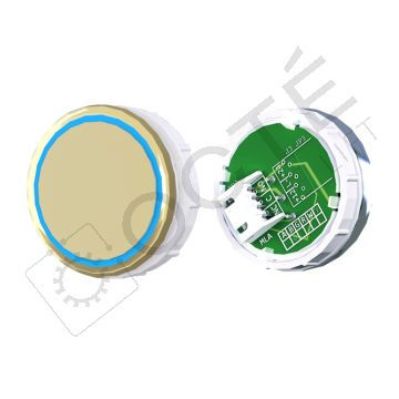 Bouton VENUS XL S. Braille Col. et fond ton or JST bleu NEUTRE