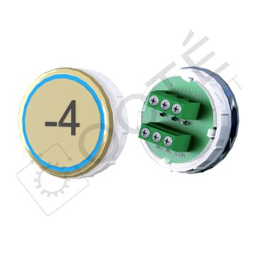 Bouton VENUS XL Braille Col. et fond ton or Vis (1 ct) bleu -4