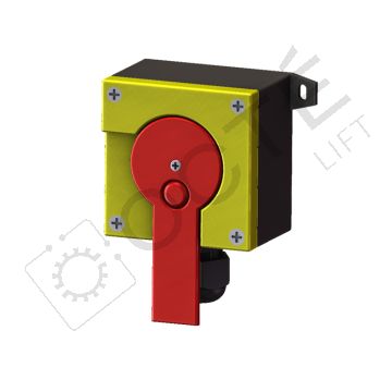 VERSO Boîtier arrêt d'urgence 'levier pivotant' en cuvette précâblé (3 m)