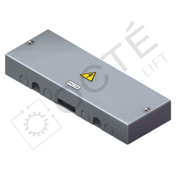 VERSO Boîtier toit de cabine tôle peinte RAL9011 EN 81-20 + prise 230 V type F