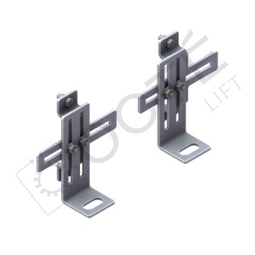 VERSO Fixations boîtier toit de cabine tôle sur étrier (position verticale)