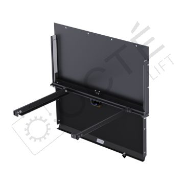 Garde-pieds rétractable 2 vantaux PL 0450 tôle acier couleur noire