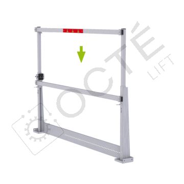 Balustrade toit de cabine rétractable h 700 mm EN 81-20