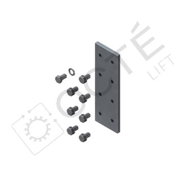 Eclisses taraudées pour guide T75x62x10 fix. fraisées (lot de 2 avec visserie)