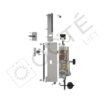 Kit subst. serrure LLW sur B60 D dév. perp. biseauté