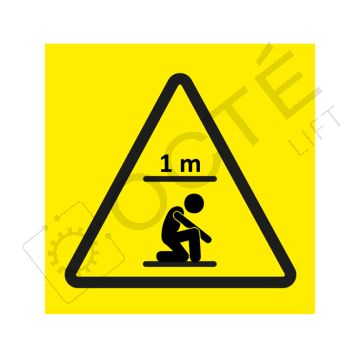 Panonceau - position dans le volume de sécurité - accroupi (1 m)