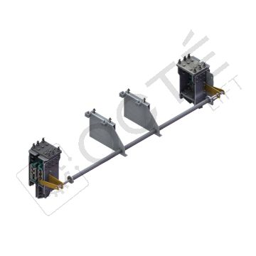Traverse basse pour guide T jusqu'à 13000 kg
