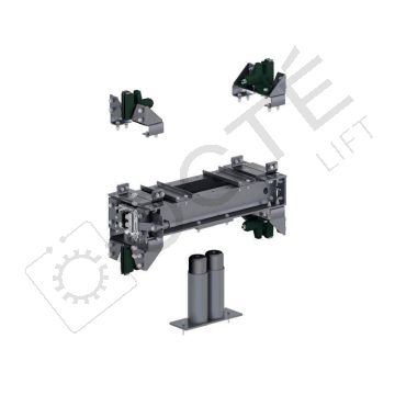 Traverse basse pour guide T jusqu'à 1000 kg et 1,6 m/s