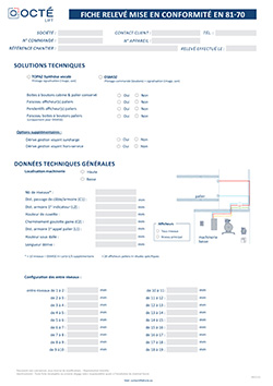 Conformit&eacute; EN 81-70