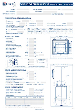 Etrier guides T remplacement guide bois