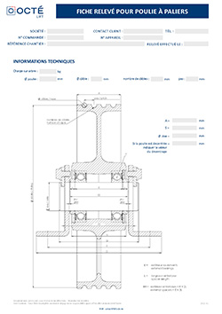 Poulies de renvoi &agrave; paliers